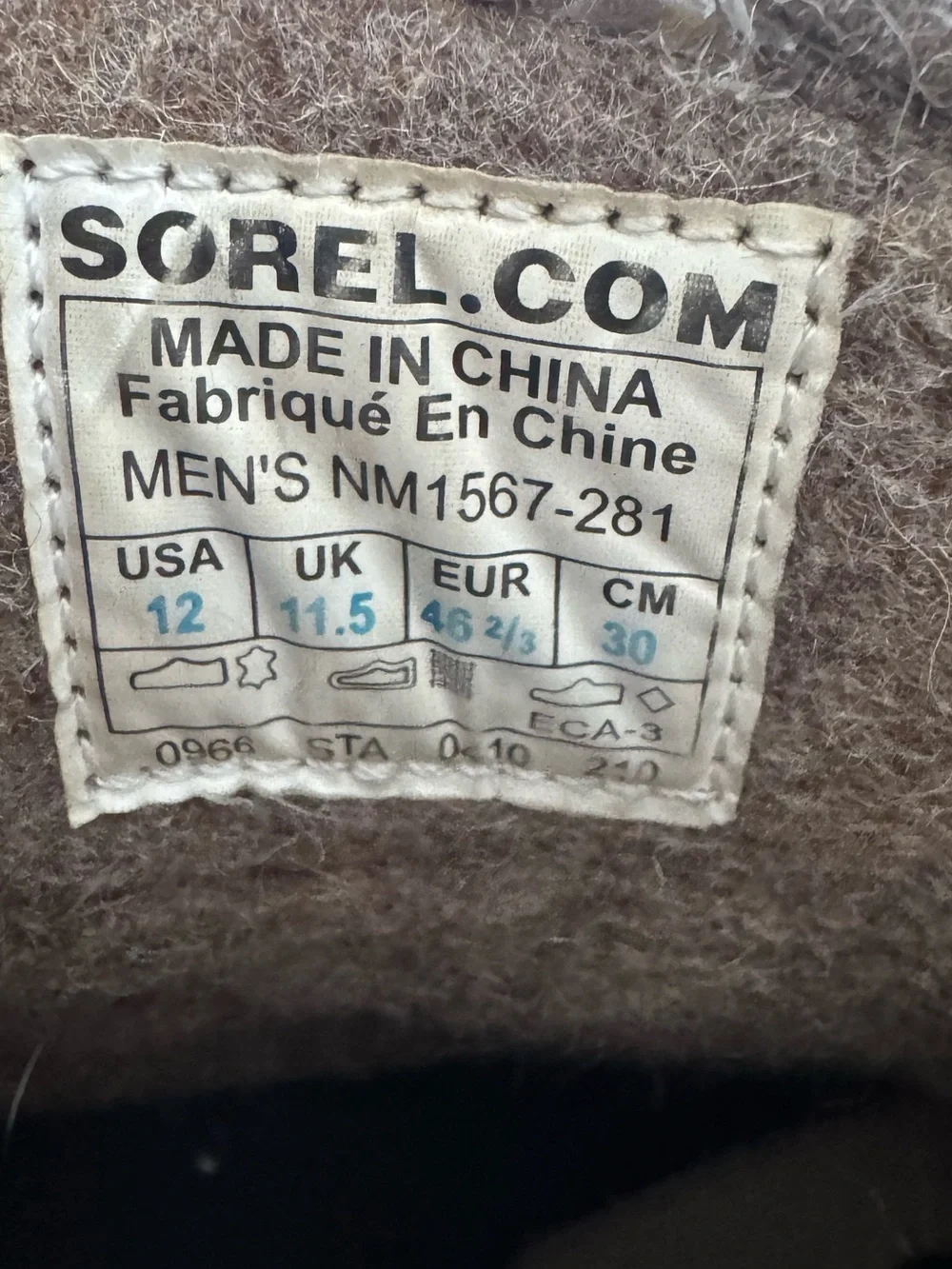 Sorel Men's Brown Leather and Suede Lace-Up Boots Size 12